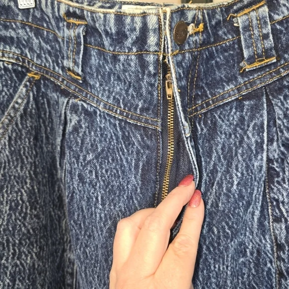 Vintage NWT Stefano World Wide 80's Acid Wash Yoke Front Baggy Jeans NWT Size 18 - Picture 6 of 12